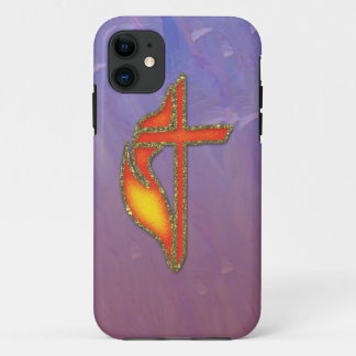 Capa Para iPhone 11 Caso transversal metodista do teste padrão da