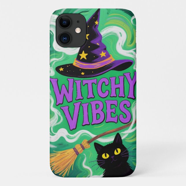 Capa Para iPhone 11 Caso Witchy Vibes Halloween iPhone 11 Pro (Verso)