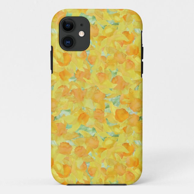 Capa Para iPhone 11 Caso Xtreme de iPhone 5/5s, Daffodils de Ouro (Verso)