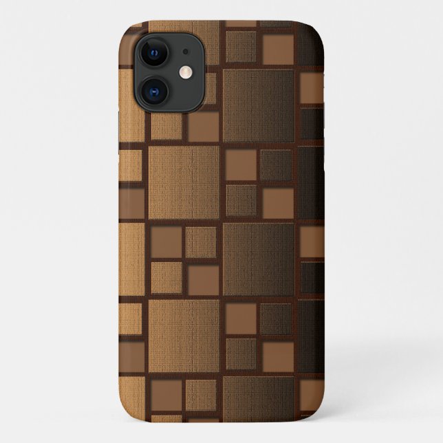 Capa Para iPhone 11 Castanho escrutinado (Verso)