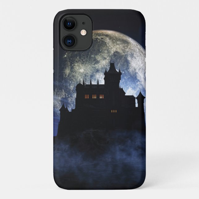 Capa Para iPhone 11 Castelo fantasma durante a noite (Verso)