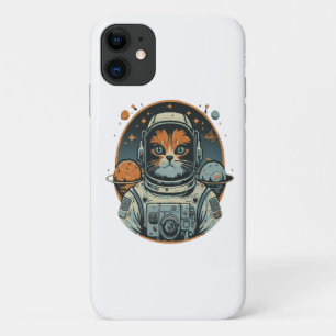 Capa Para iPhone 11 Cat-astronauta em Asteroides