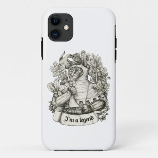Capa Para iPhone 11 Cat Knight vintage impressão