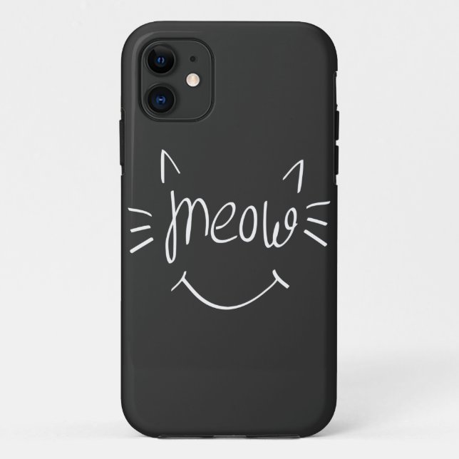 Capa Para iPhone 11 Cat Lover Meow (Verso)
