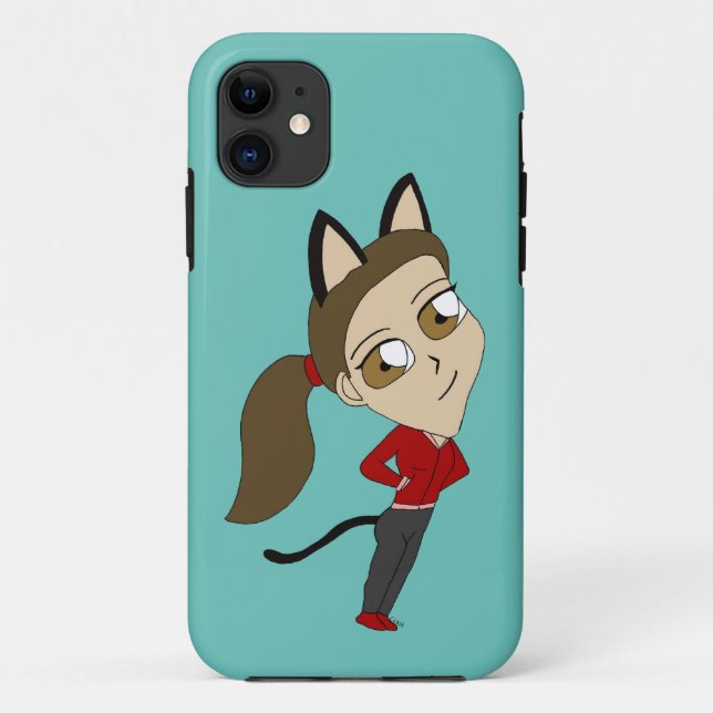 Capa Para iPhone 11 catgirl chibi (Verso)