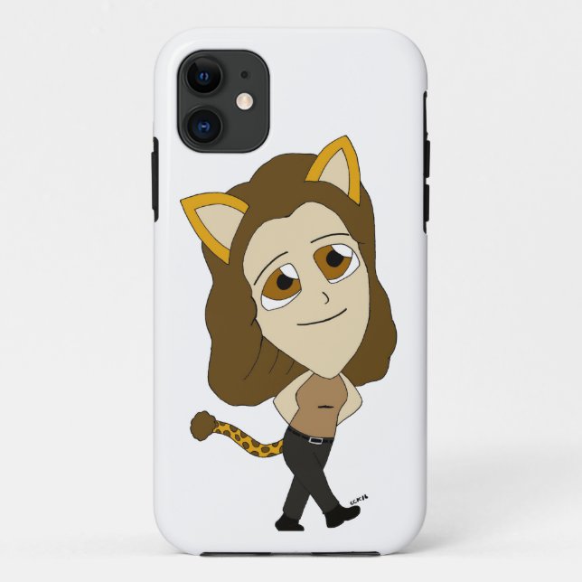 Capa Para iPhone 11 catgirl chibi (Verso)