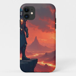 Capa Para iPhone 11 Cavaleiro Negro da Chama