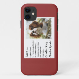 Capa Para iPhone 11 Cavalier King Charles Spaniel Art Love Is