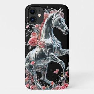 Capa Para iPhone 11 Cavalo Congelado no Gelo Design de Arte Animal Mís