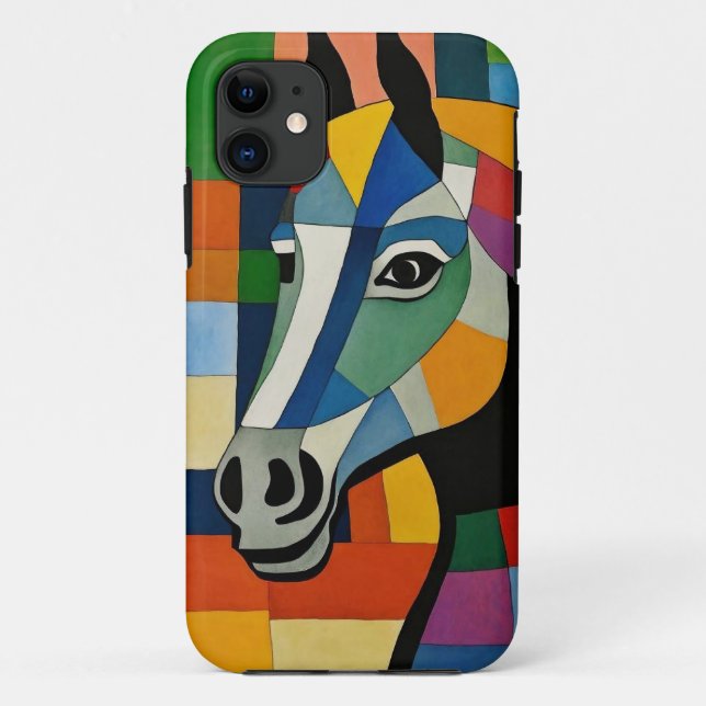 Capa Para iPhone 11 Cavalo de Cores (Verso)