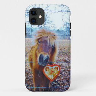 Capa Para iPhone 11 Cavalo do coração dos namorados