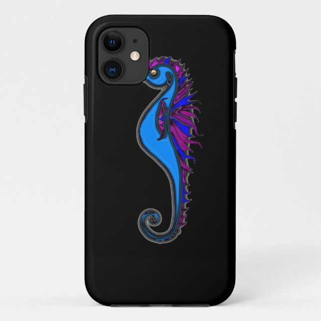 Capa Para iPhone 11 Cavalo-marinho engraçado (Verso)
