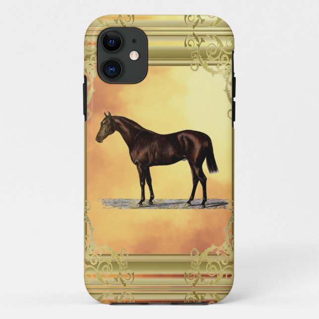 Capa Para iPhone 11 Cavalo Marrom (Verso)