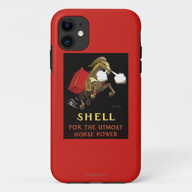 Capa Para iPhone 11 Cavalo mecânico com Shell Oil (Verso)