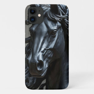 Capa Para iPhone 11 Cavalo Negro Metálico