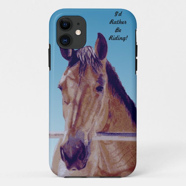 Capa Para iPhone 11 Cavalo ocidental bonito (Verso)