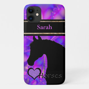Capa Para iPhone 11 Cavalos Cardíacos III Personalizáveis (Fractal 100