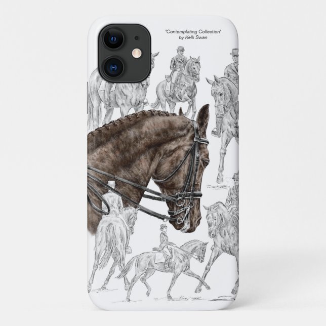 Capa Para iPhone 11 Cavalos de Dressage Coletados FEI (Verso)