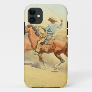 Capa Para iPhone 11 Cavalos de Roping por Maynard Dixon