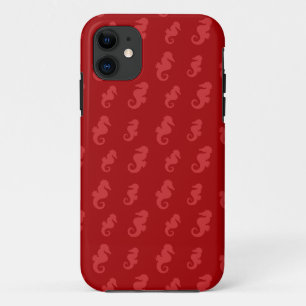 Capa Para iPhone 11 Cavalos marinhos vermelhos