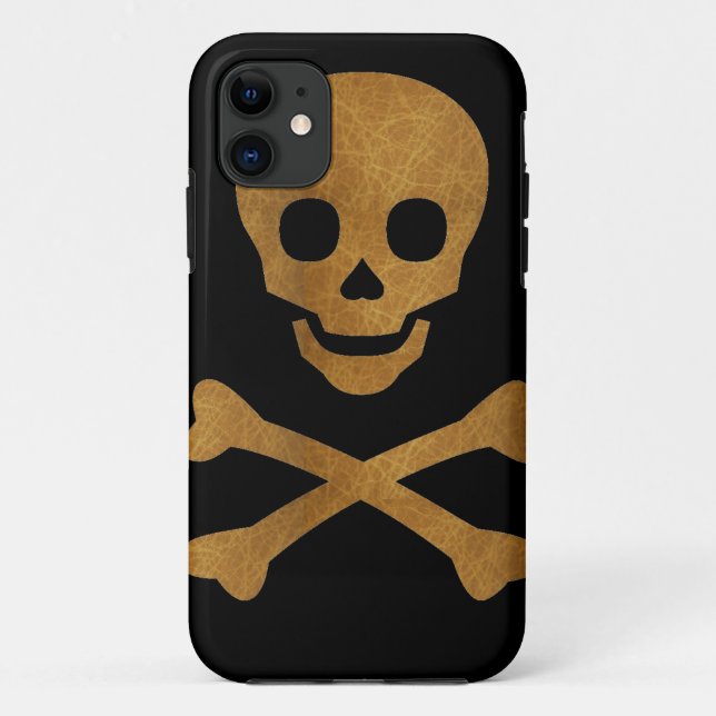 Capa Para iPhone 11 Caveira e Ossos (Verso)