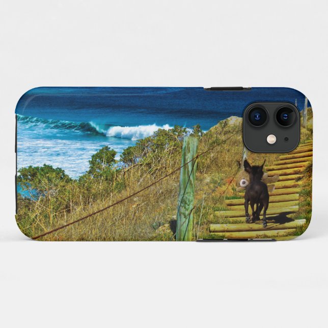 Capa Para iPhone 11 Caverna Chinesa, Ursinho De Roupas, (Verso (horizontal))