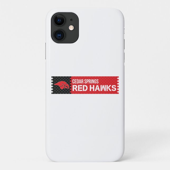 Capa Para iPhone 11 Cedar Primavera Red Hawks (Verso)