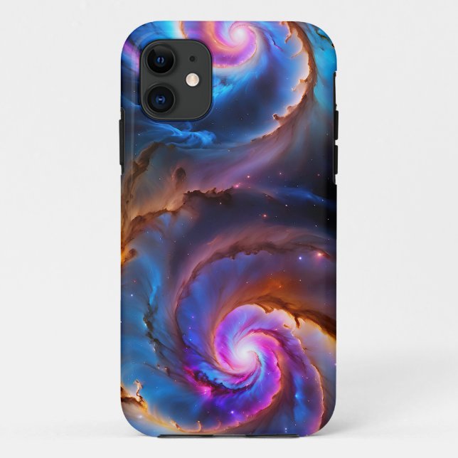 Capa Para iPhone 11 "Celestium" - Nebulosa e Galáxias (Verso)