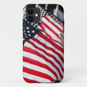 Capa Para iPhone 11 Cemitério militar histórico com bandeiras dos EUA