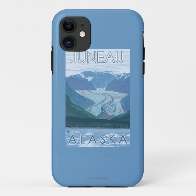 Capa Para iPhone 11 Cena da geleira - Juneau, Alaska (Verso)
