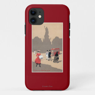 Capa Para iPhone 11 Cena do art deco de Place de la Republique
