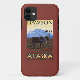 Capa Para iPhone 11 Cena do caribu - Dawson, Alaska