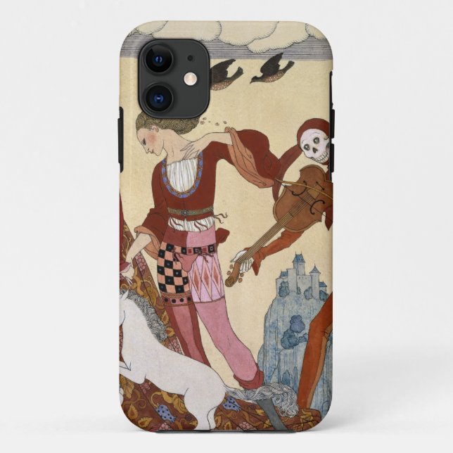Capa Para iPhone 11 Cena medieval por Georges Barbier (Verso)