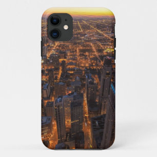 Capa Para iPhone 11 Centro de Chicago no por do sol