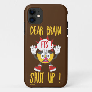 Capa Para iPhone 11 CÉREBRO...CALA A BOCA ! engraçado sarcástico