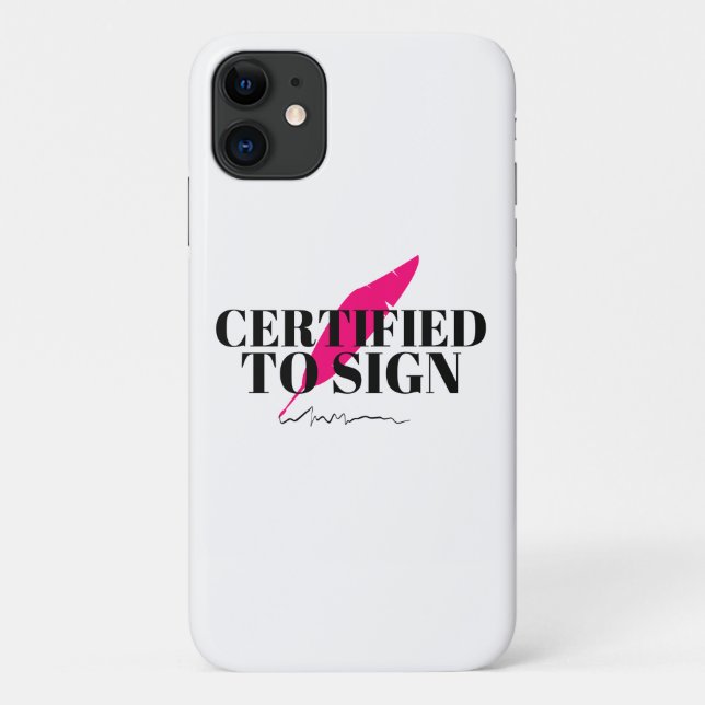 Capa Para iPhone 11 Certificado para Assinar caixa do telefone celular (Verso)