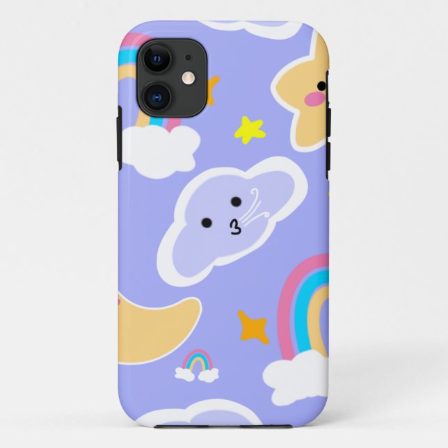 Capa Para iPhone 11 Céu de Arco-íris Sonhador (Verso)