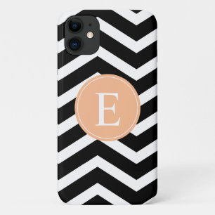 Capa Para iPhone 11 Cevron Laranja Preto Personalizado