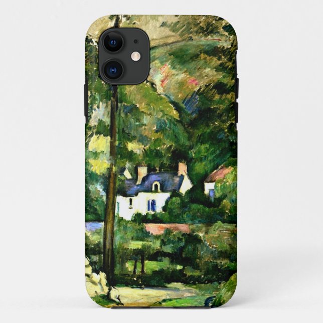Capa Para iPhone 11 Cezanne - Casas na Vegetação (Verso)