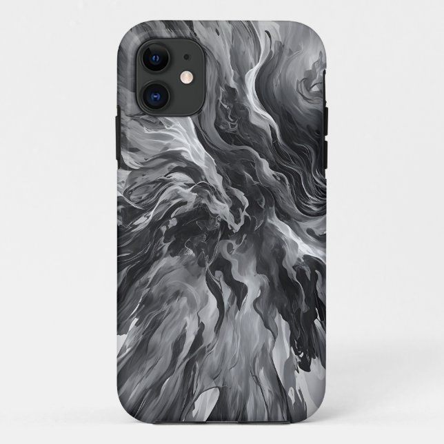 Capa Para iPhone 11 Chama de Abstrato elegante e fumaça (Verso)