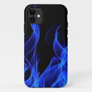 Capa Para iPhone 11 Chamas Abstratas Fogo Azul Elétrico