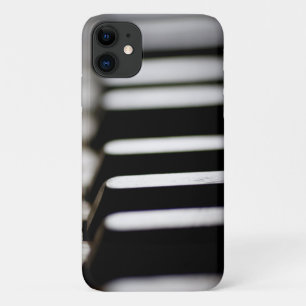 Capa Para iPhone 11 Chaves de piano pretas e brancas