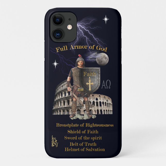 Capa Para iPhone 11 Cheio Armor de DEUS (Verso)
