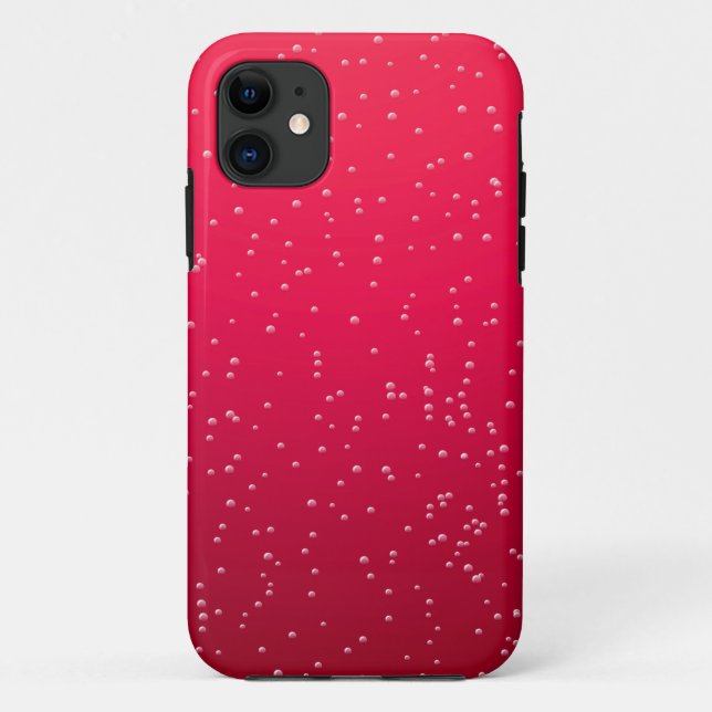 Capa Para iPhone 11 Cherry Soda com pequenas bolhas em segundo plano (Verso)