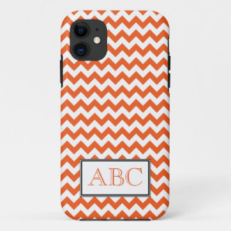 Capa Para iPhone 11 Chevron Laranja & Branco iPhone 5 Caso