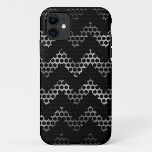 Capa Para iPhone 11 Chevron Stainless Steel Hole Metal