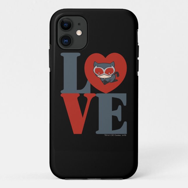 Capa Para iPhone 11 Chibi CatWomen LOVE (Verso)