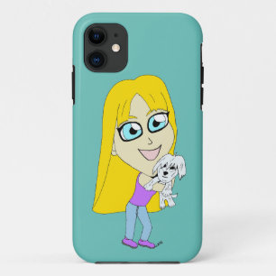 Capa Para iPhone 11 Chibi com um filhote