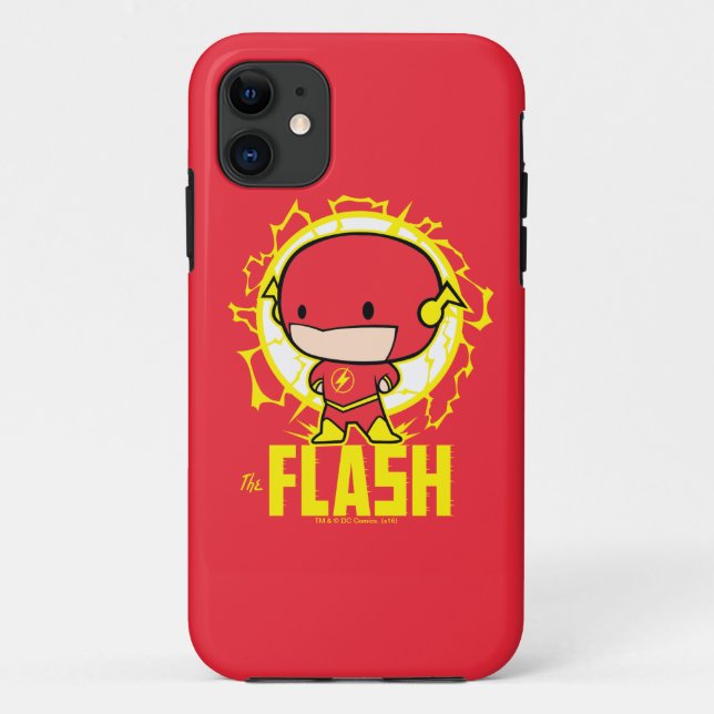 Capa Para iPhone 11 Chibi Flash com eletricidade (Verso)
