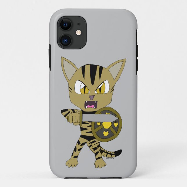 Capa Para iPhone 11 Chibi Warrior Cat (Verso)